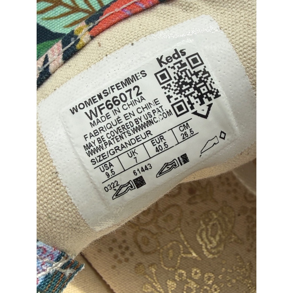 Keds x Rifle Paper Co Champion Dovecote Floral Sneakers Navy Multi 9.5 Canvas - Picture 7 of 9